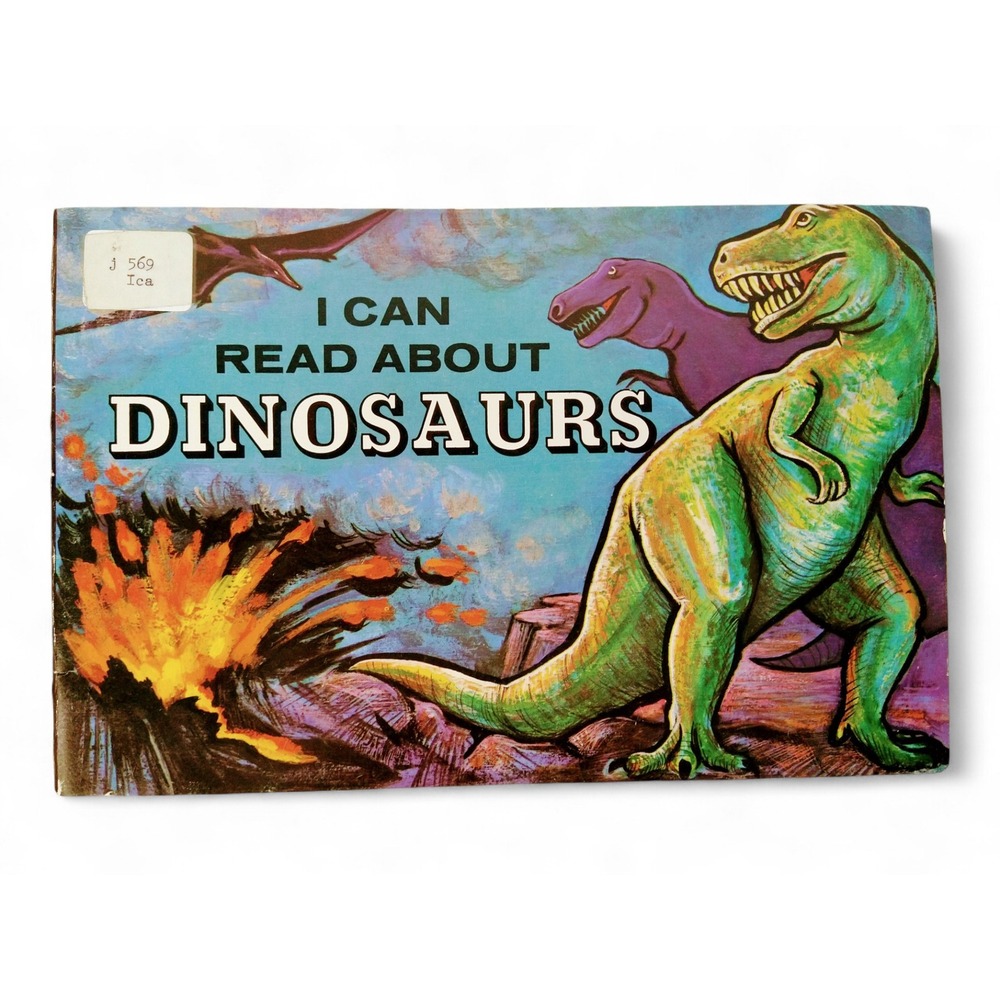 I Can Read About Dinosaurs 1972 Paperback‎ John Howard Troll Assoc retro science